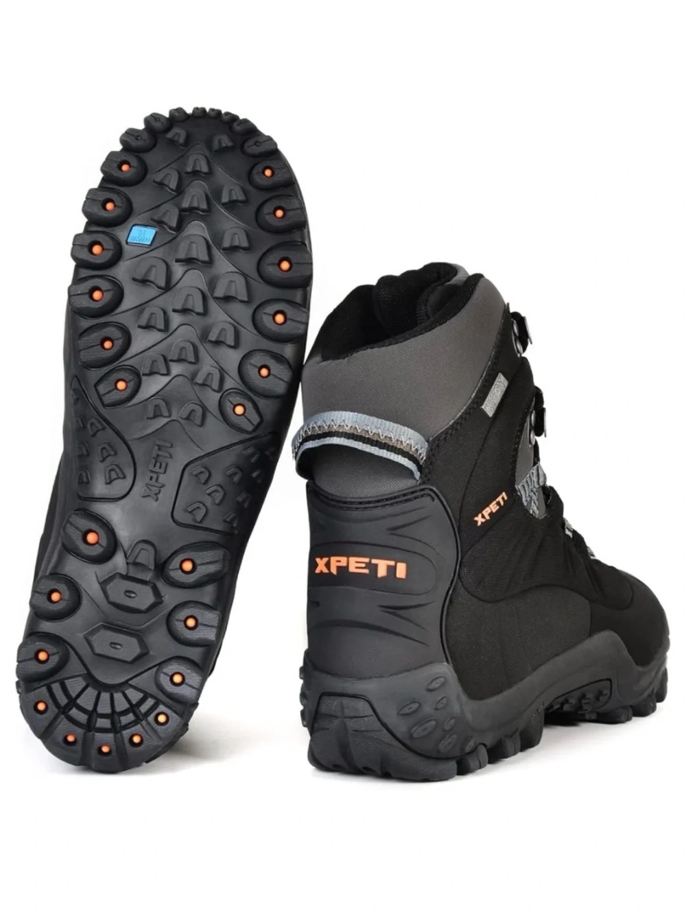 Men's Black and Gray All-Terrain Hiking Boots